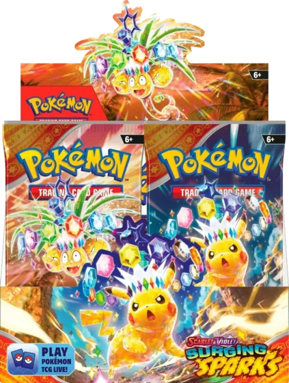 Booster box sellada de Pokémon TCG Surging Sparks